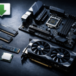 image shows basic PC components