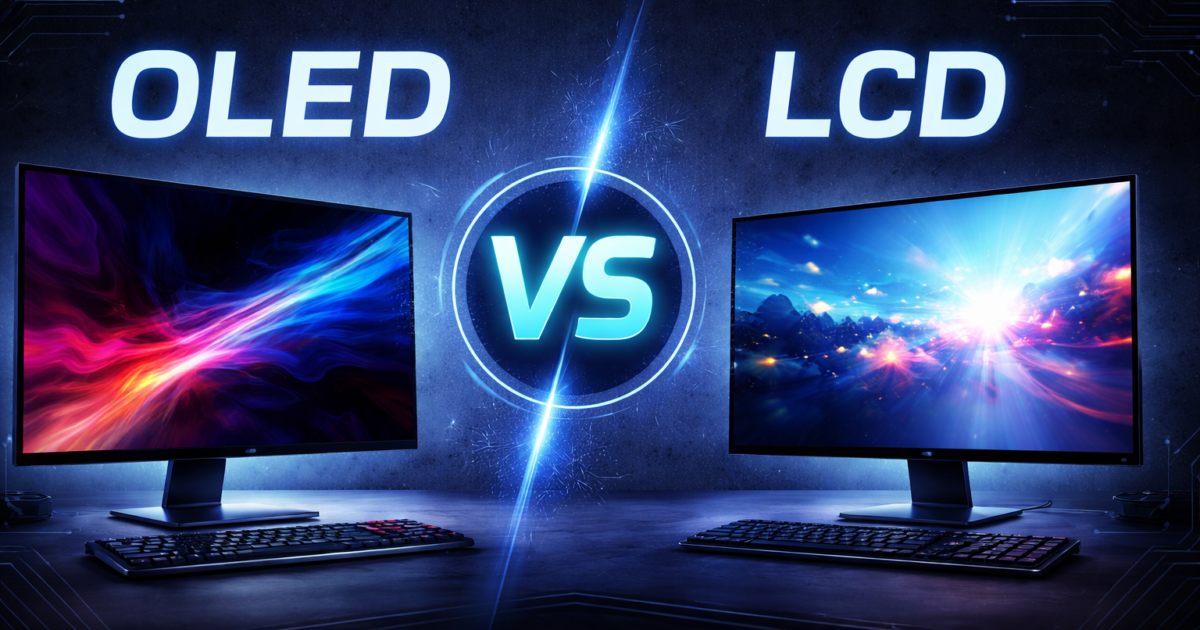 image showing OLED Vs LCD monitors